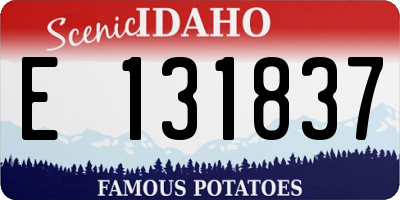 ID license plate E131837