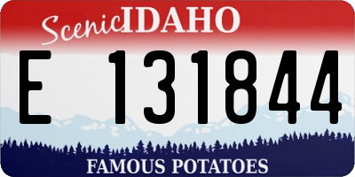 ID license plate E131844