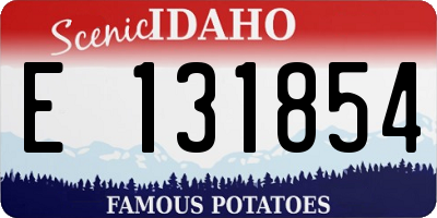 ID license plate E131854