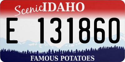 ID license plate E131860