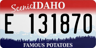 ID license plate E131870
