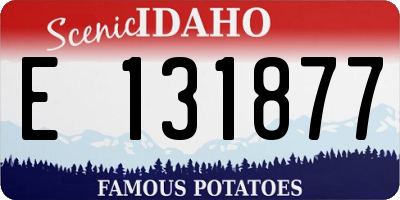 ID license plate E131877
