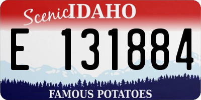 ID license plate E131884