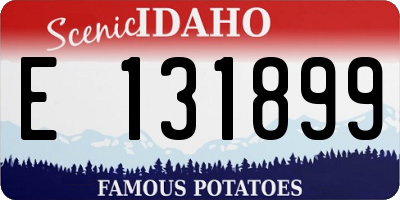 ID license plate E131899
