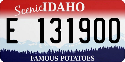 ID license plate E131900