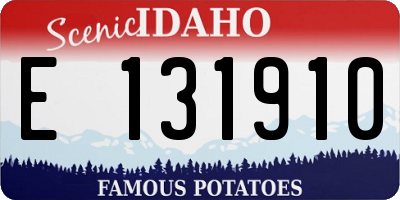 ID license plate E131910