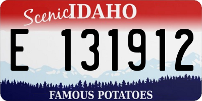 ID license plate E131912