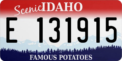 ID license plate E131915