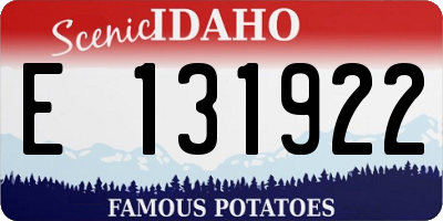 ID license plate E131922