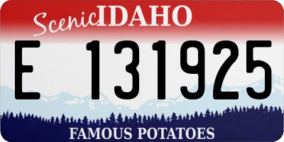 ID license plate E131925