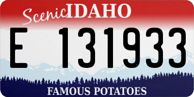 ID license plate E131933