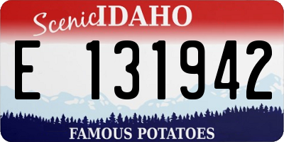 ID license plate E131942