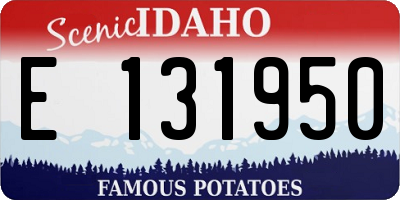 ID license plate E131950
