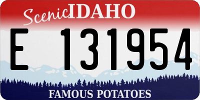 ID license plate E131954