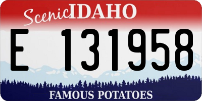ID license plate E131958