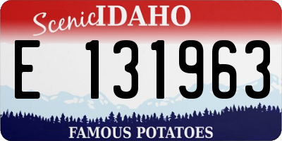 ID license plate E131963