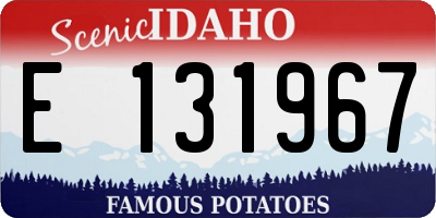 ID license plate E131967