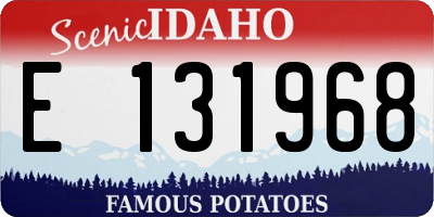 ID license plate E131968
