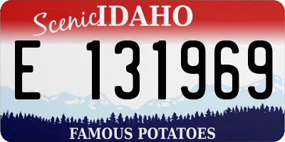ID license plate E131969