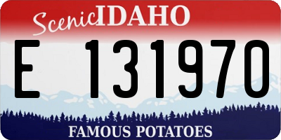 ID license plate E131970