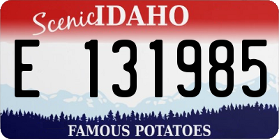 ID license plate E131985