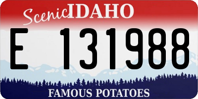 ID license plate E131988
