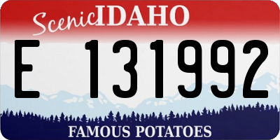 ID license plate E131992