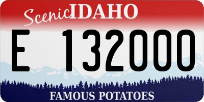 ID license plate E132000