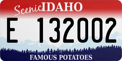 ID license plate E132002