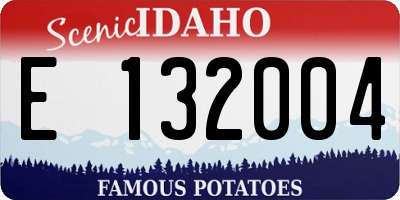 ID license plate E132004