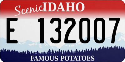 ID license plate E132007
