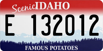 ID license plate E132012