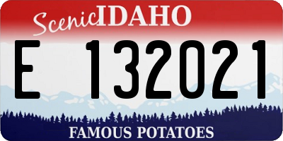 ID license plate E132021