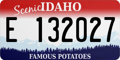 ID license plate E132027