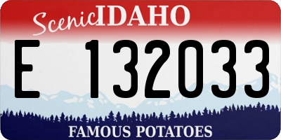 ID license plate E132033