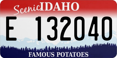 ID license plate E132040