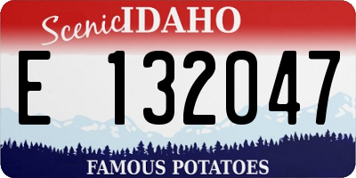 ID license plate E132047