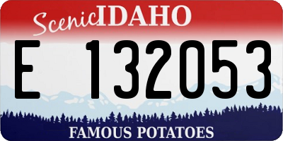 ID license plate E132053