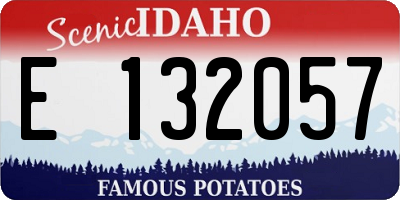 ID license plate E132057
