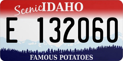 ID license plate E132060