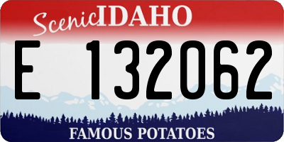 ID license plate E132062