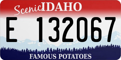 ID license plate E132067