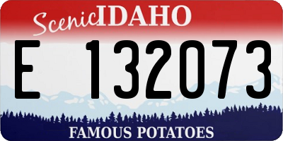 ID license plate E132073