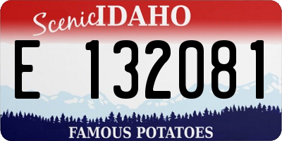 ID license plate E132081