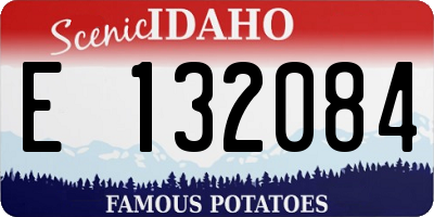 ID license plate E132084
