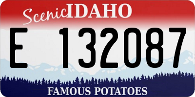 ID license plate E132087
