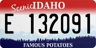 ID license plate E132091