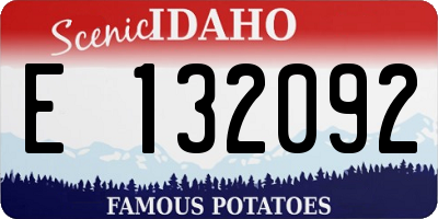 ID license plate E132092