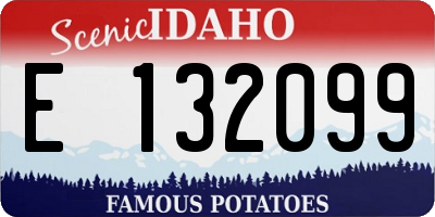 ID license plate E132099