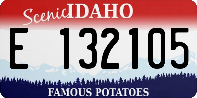 ID license plate E132105